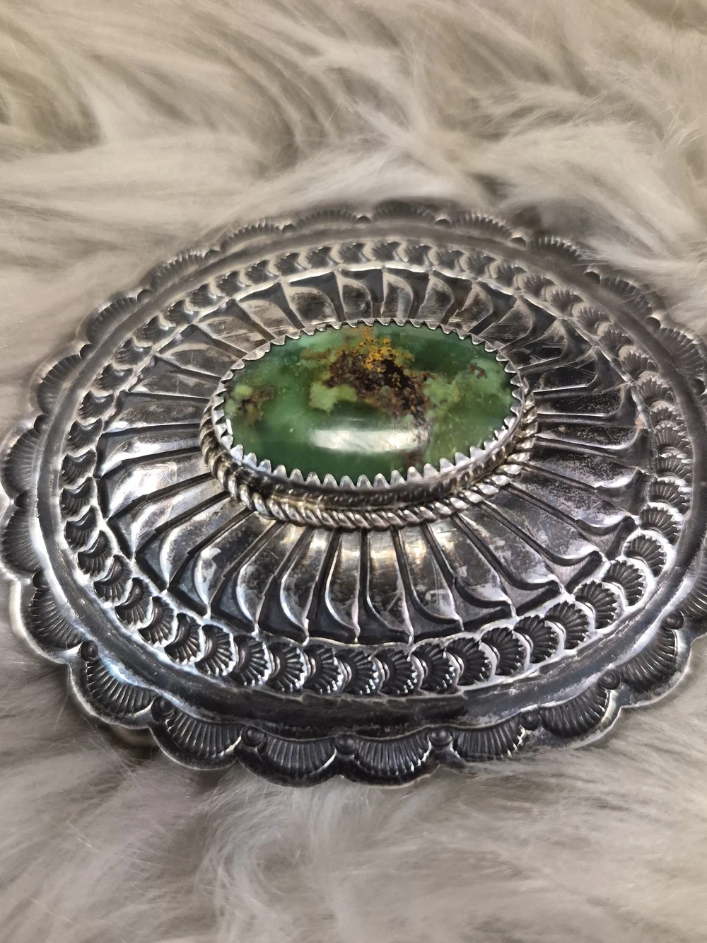 Vintage Sterling Silver Belt Buckle EUC Handmade